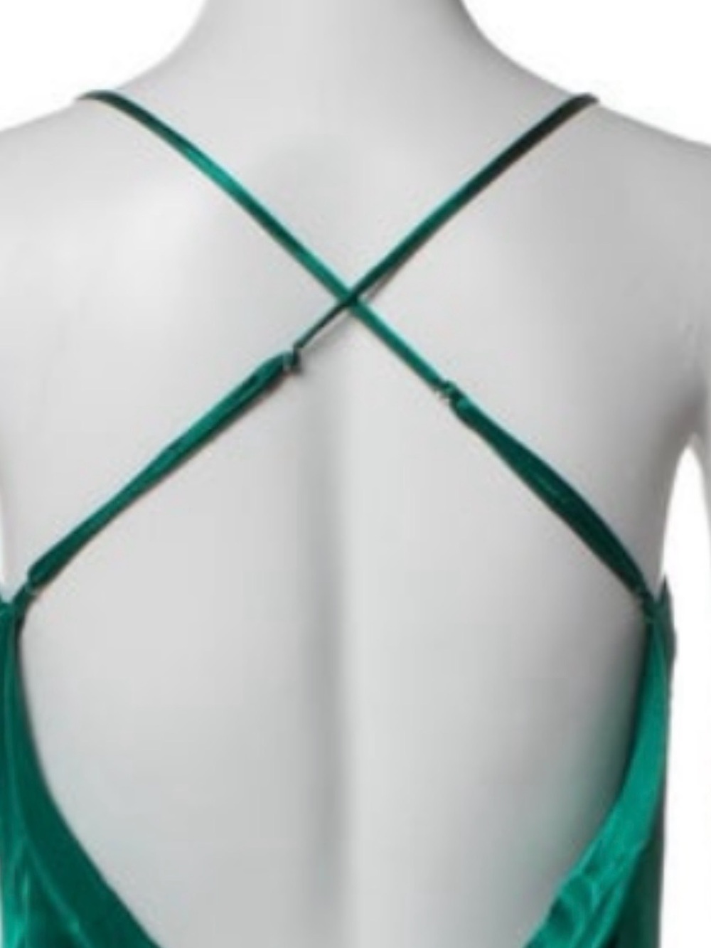 Rat & Boa Emerald Green Satin Cowl Neck Midi Dress - Picture 4 of 6